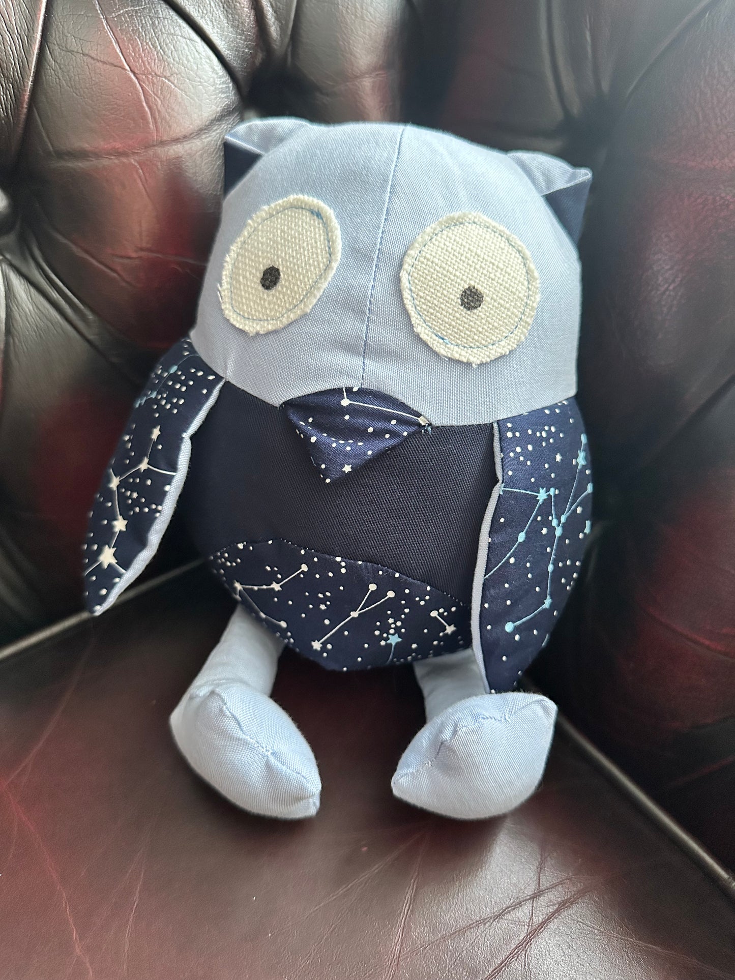 Handmade Patchwork Owl  - Night Sky Colours