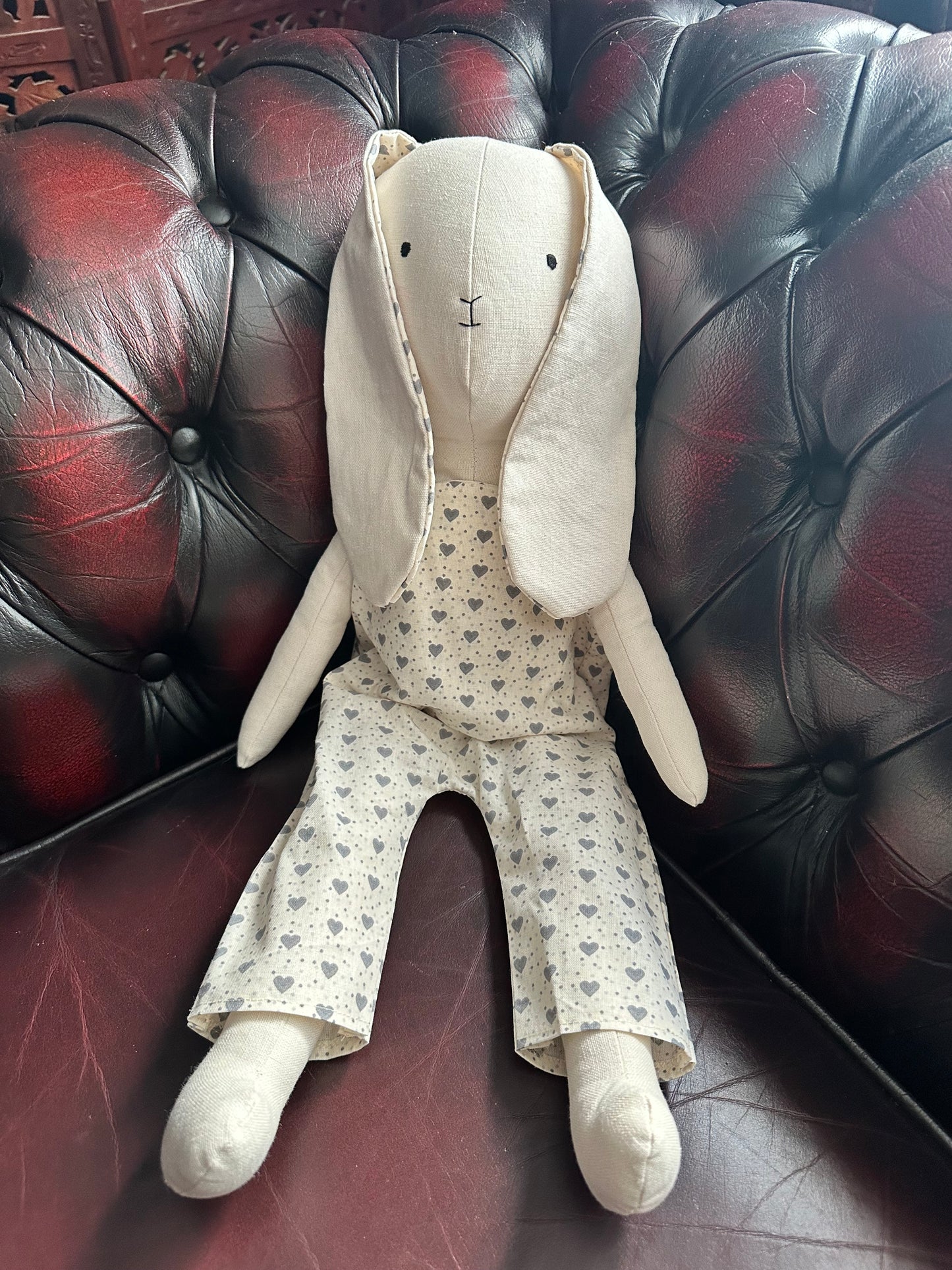 Handmade Linen Bunny Art Doll