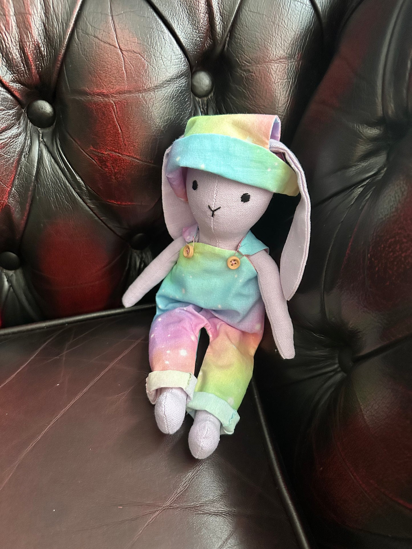 Handmade Lilac Bunny Art Doll