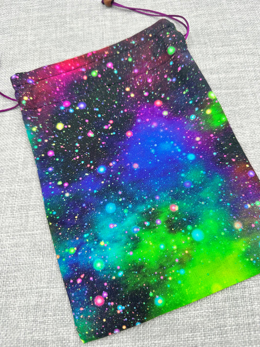 Neon Cosmic Drawstring Bag / Pouch