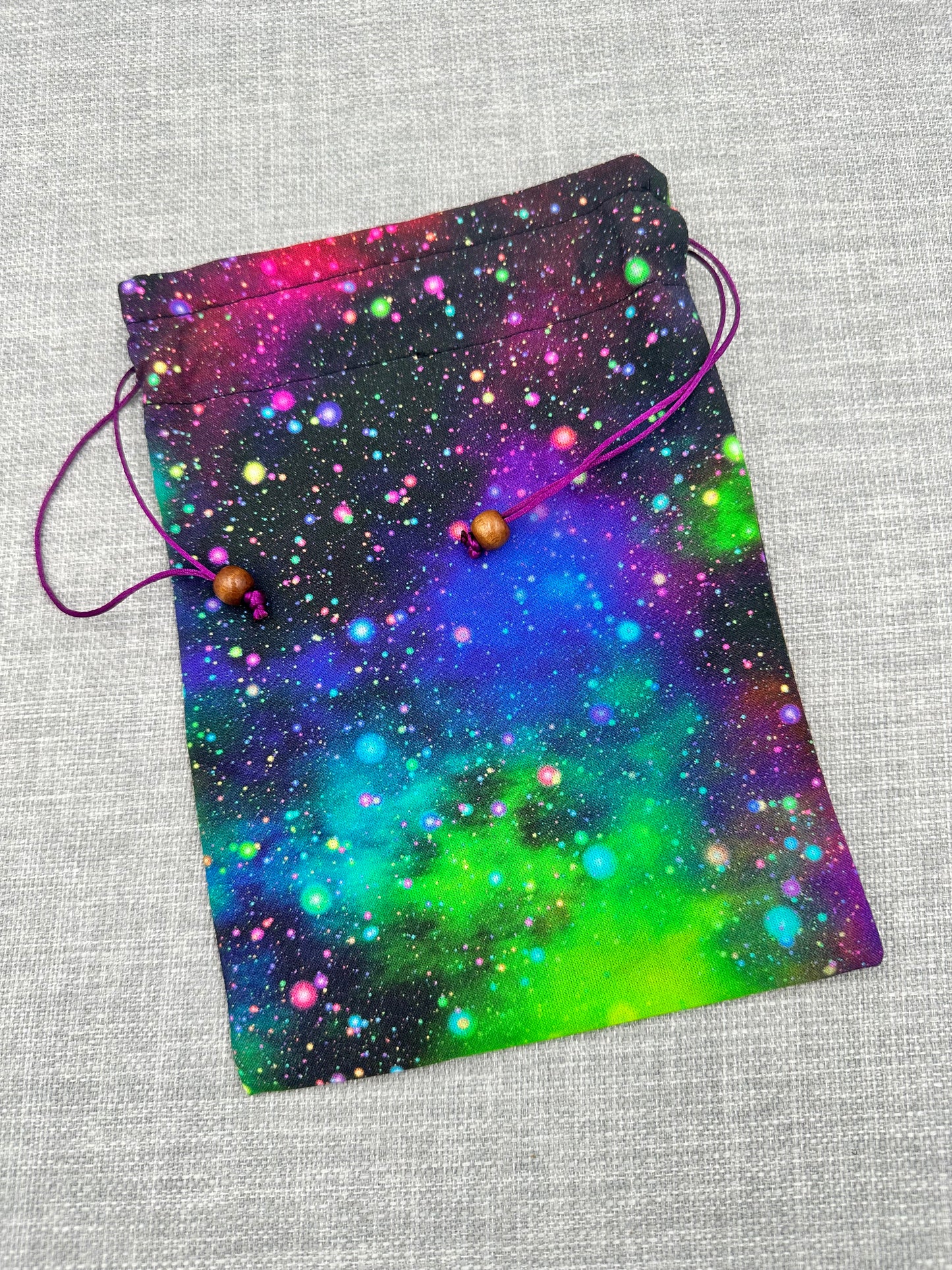 Neon Cosmic Drawstring Bag / Pouch