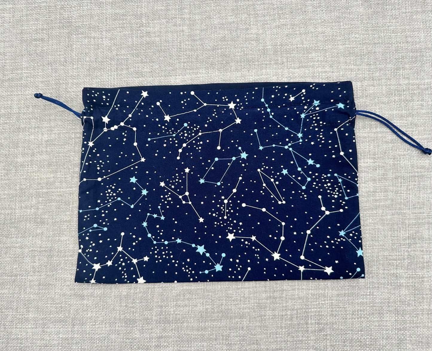 Navy Constellation Drawstring Pouch
