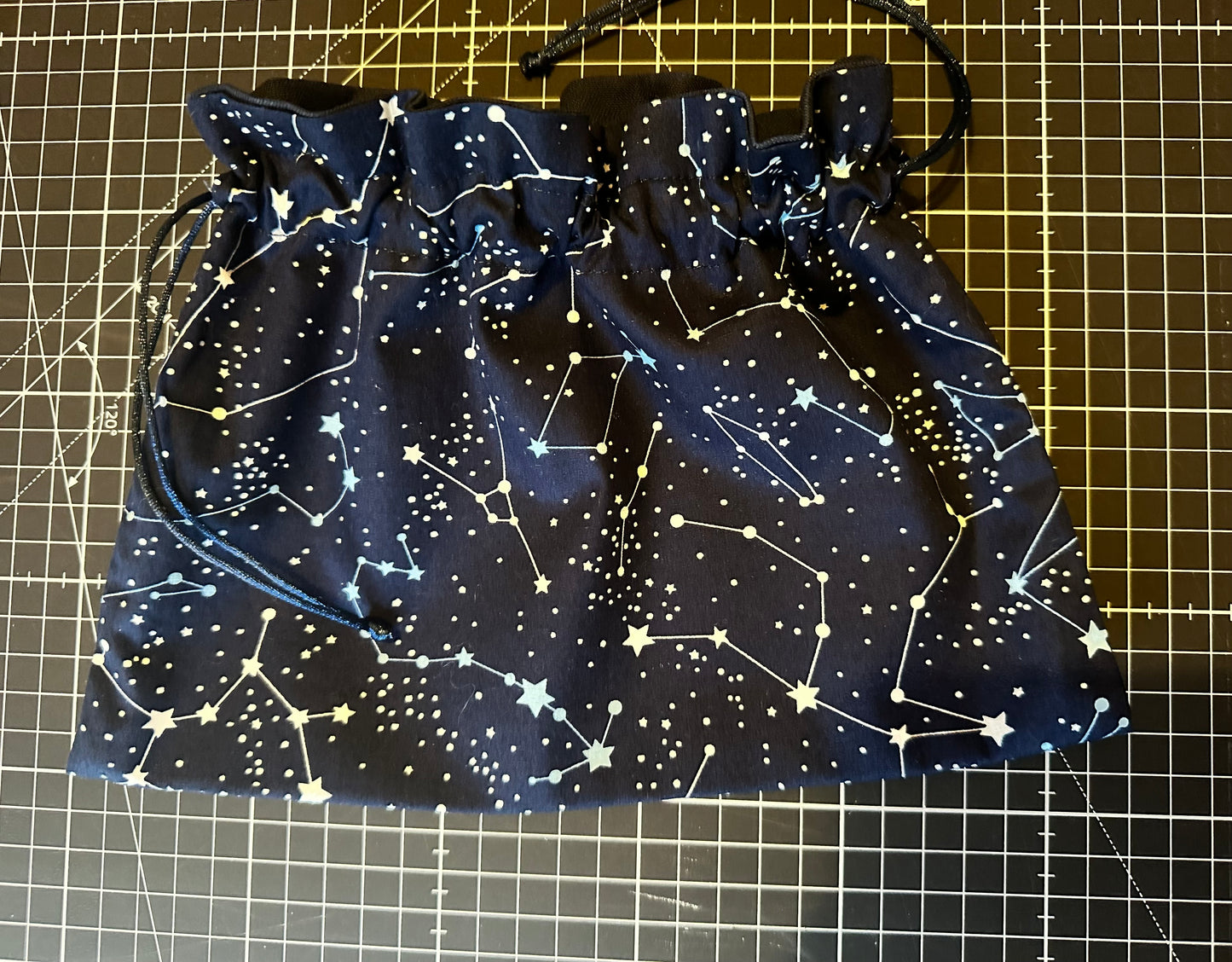 Navy Constellation Drawstring Pouch