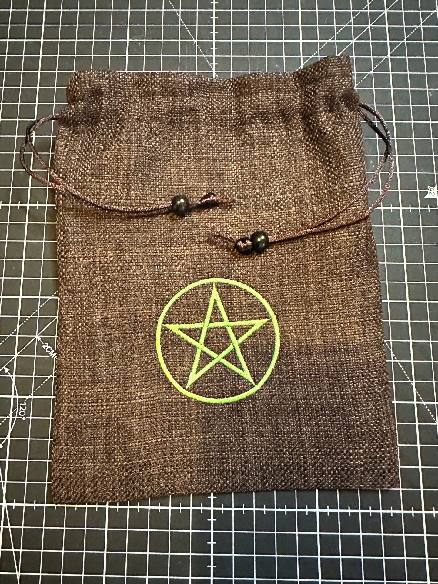 Pentacle / Pentagram Symbol Drawstring Bag / Pouch