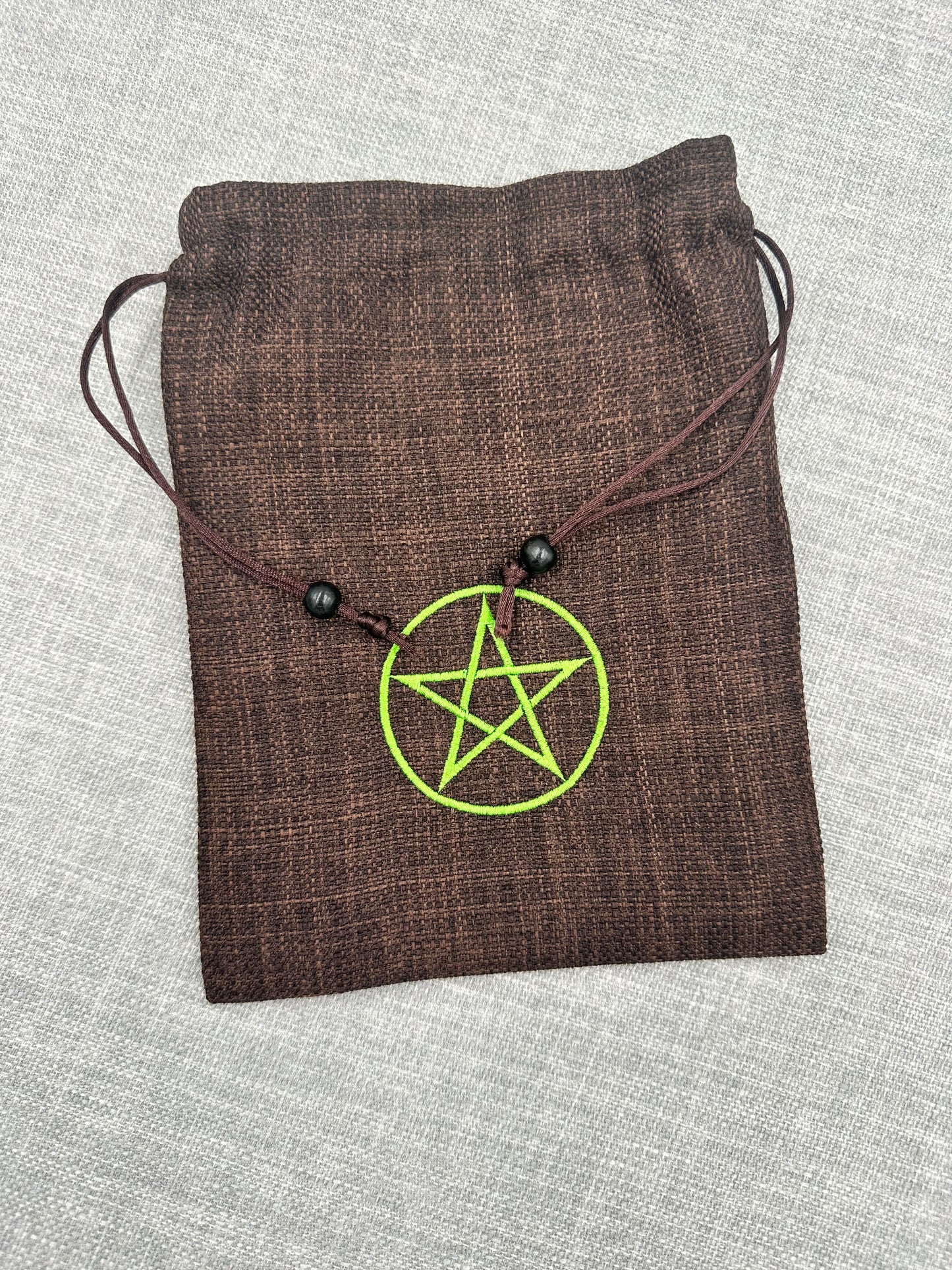 Pentacle / Pentagram Symbol Drawstring Bag / Pouch