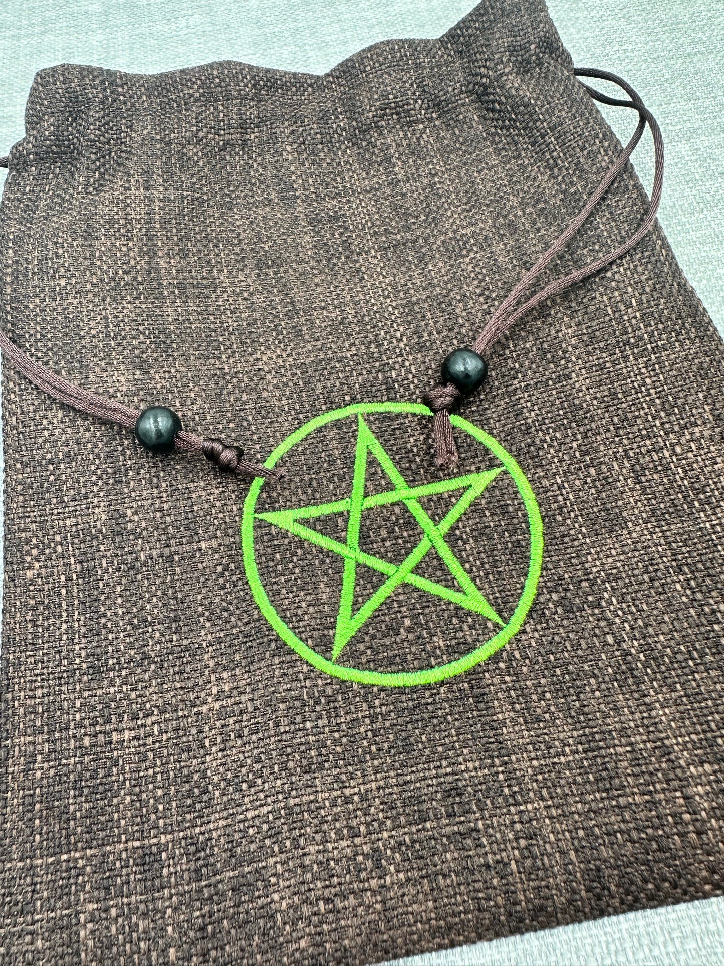 Pentacle / Pentagram Symbol Drawstring Bag / Pouch