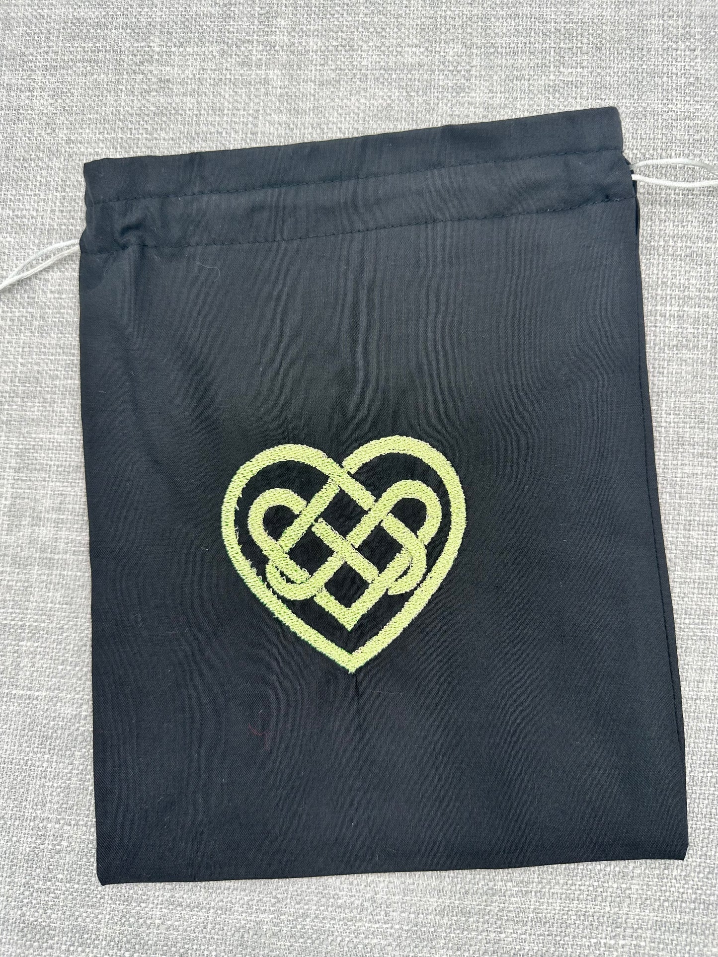 Celtic Knotwork Heart Drawstring Bag / Pouch