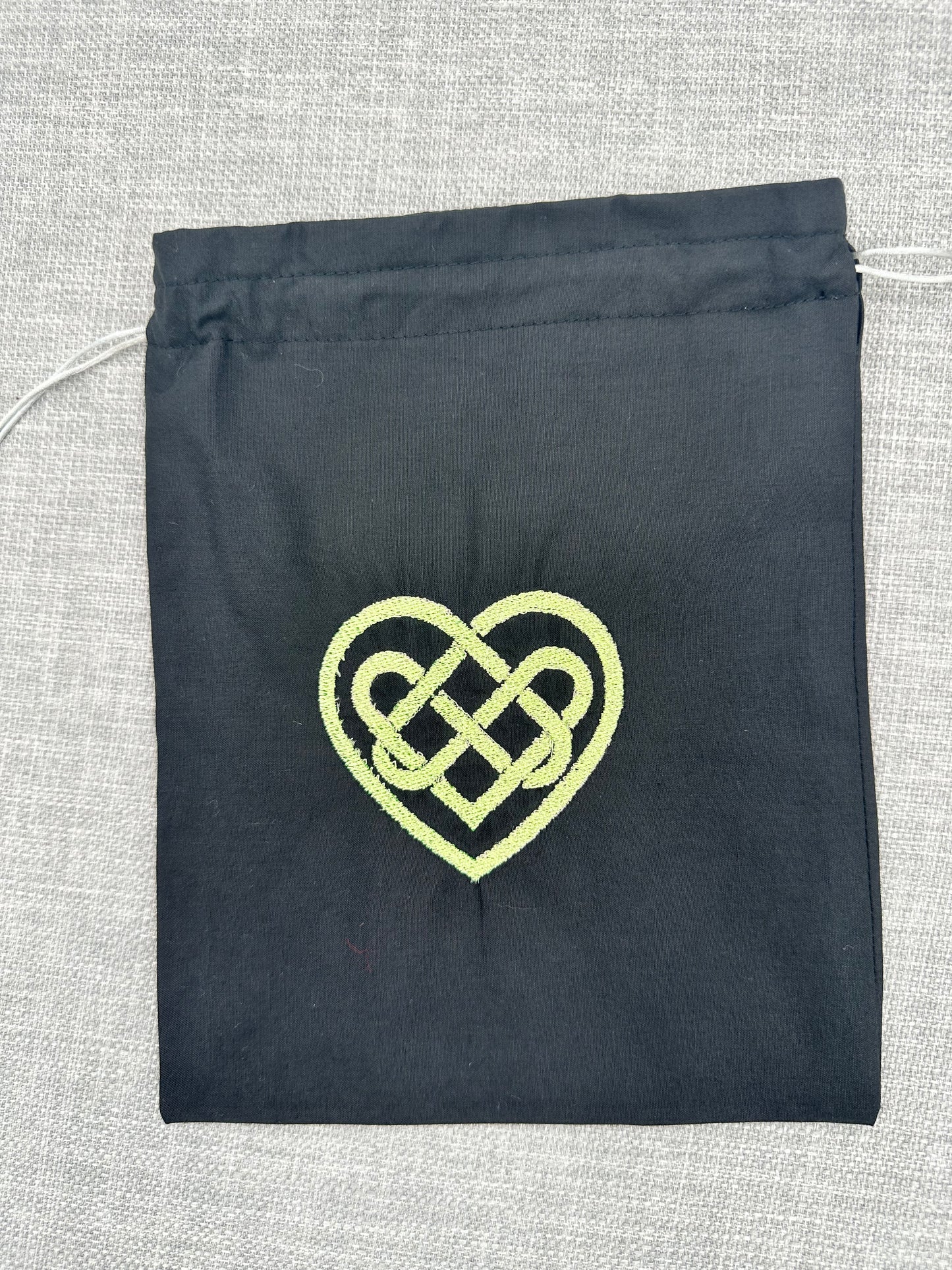 Celtic Knotwork Heart Drawstring Bag / Pouch