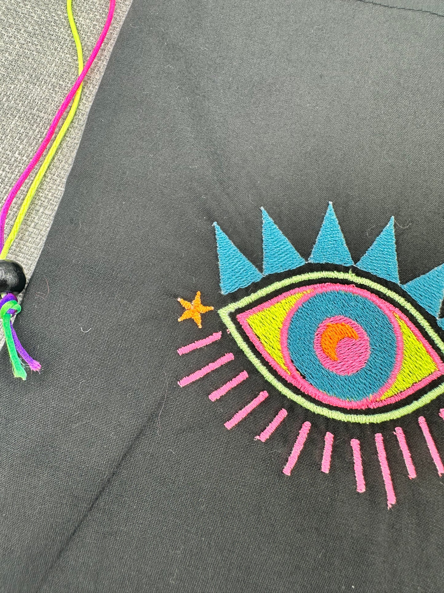 Colourful Mystical Eye Drawstring Bag / Pouch