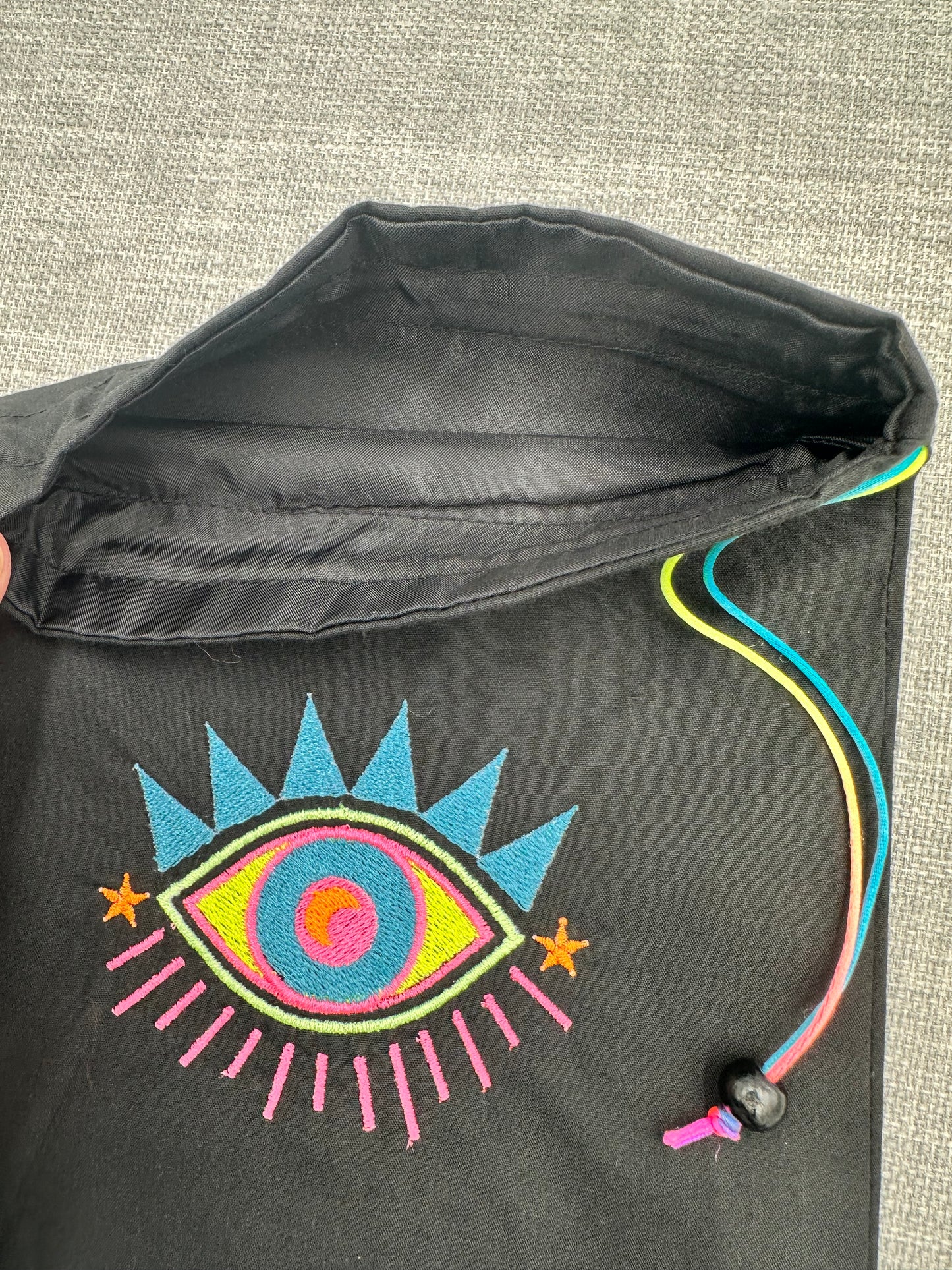 Colourful Mystical Eye Drawstring Bag / Pouch