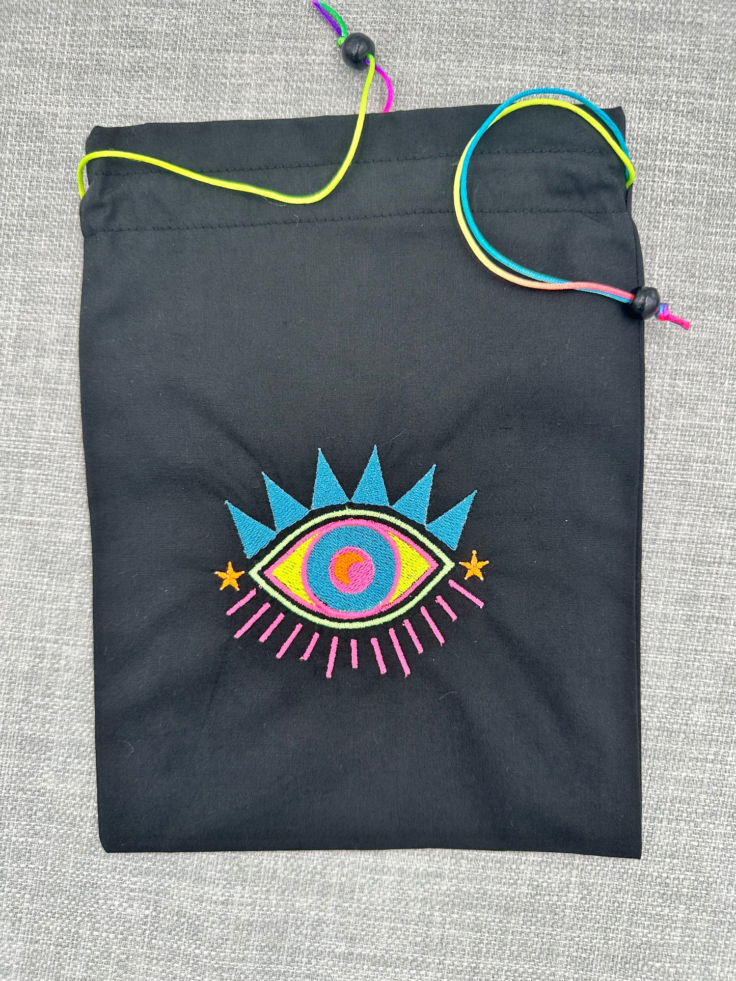 Colourful Mystical Eye Drawstring Bag / Pouch