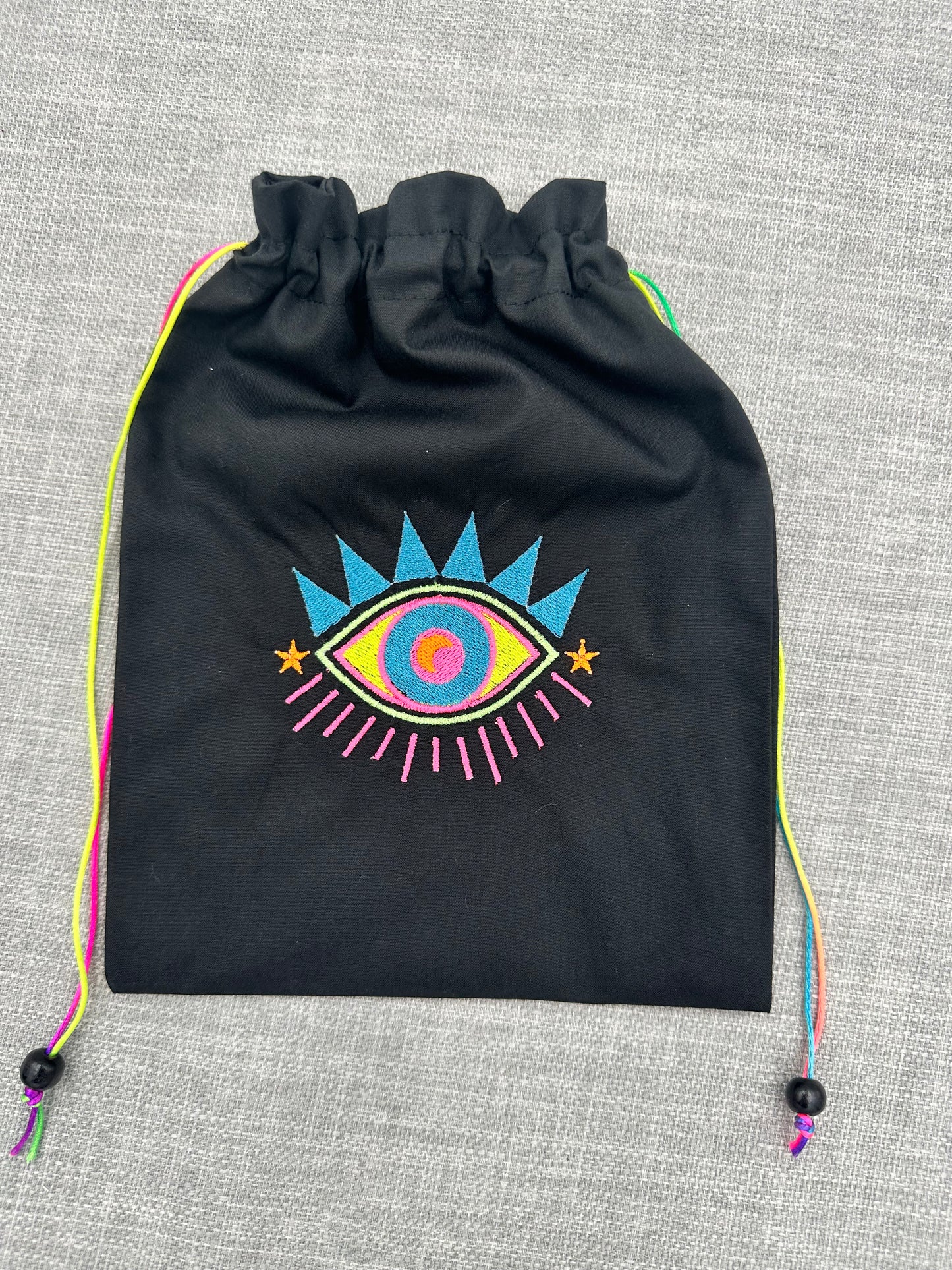 Colourful Mystical Eye Drawstring Bag / Pouch