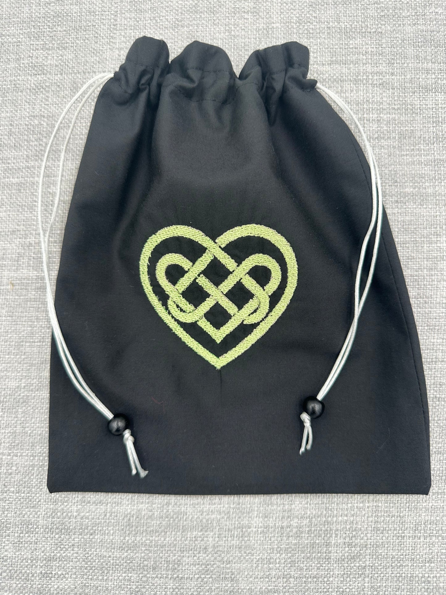 Celtic Knotwork Heart Drawstring Bag / Pouch