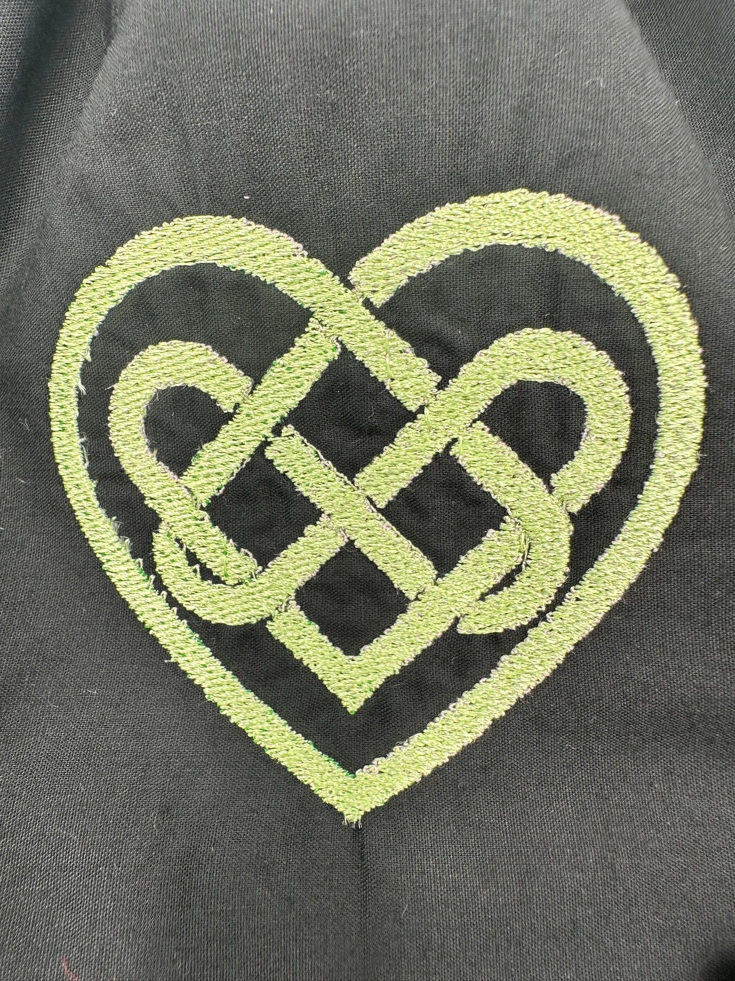 Celtic Knotwork Heart Drawstring Bag / Pouch