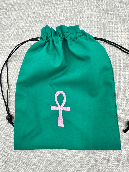 Ankh Symbol Drawstring Bag / Pouch