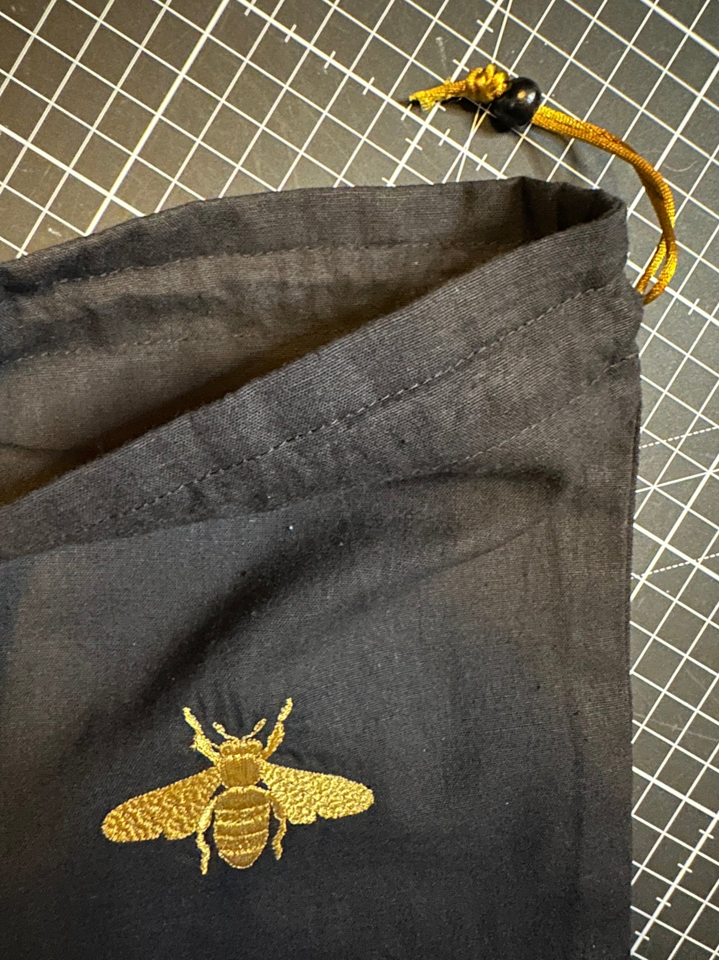 Bee Symbol Drawstring Bag / Pouch