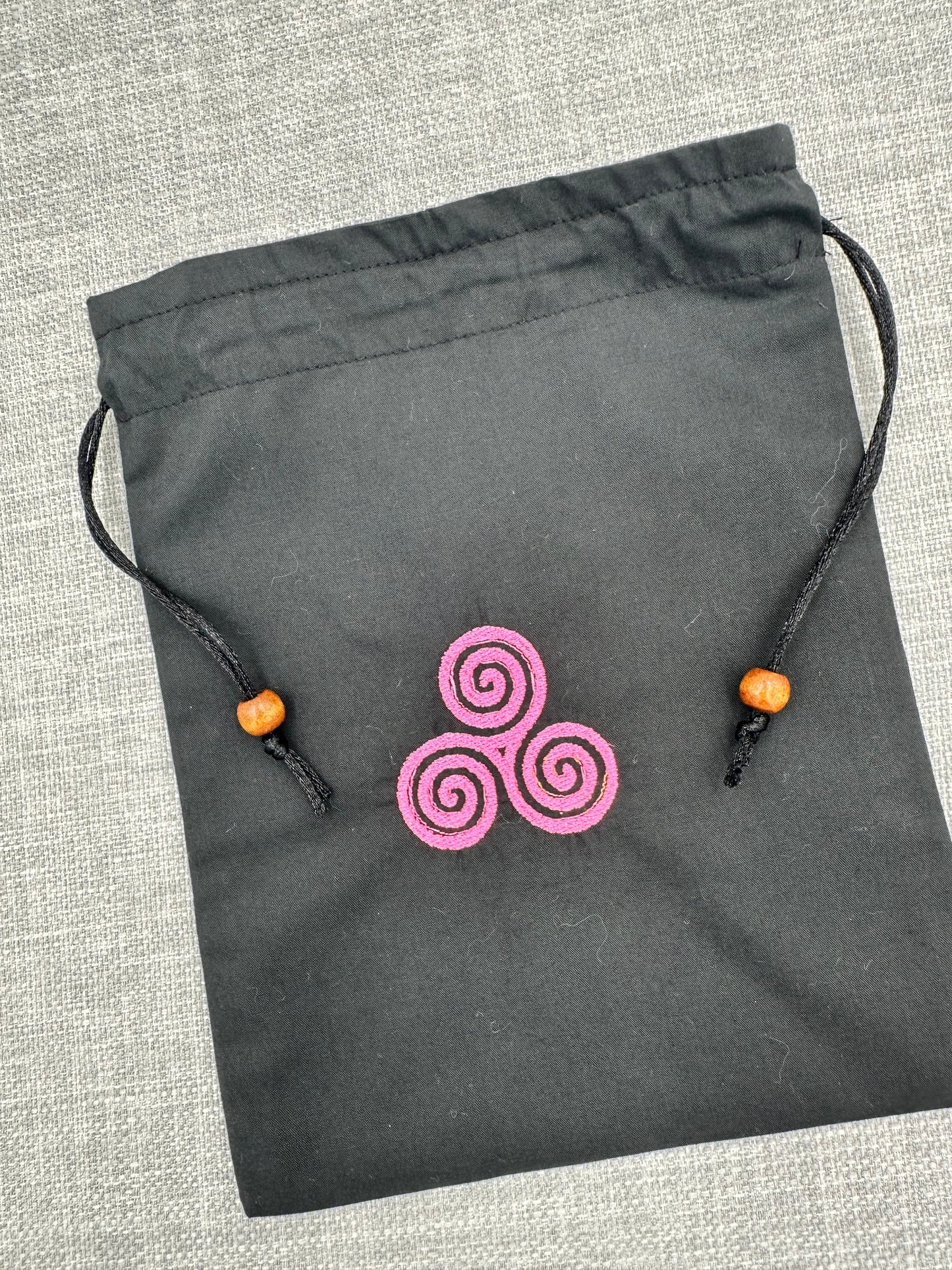 Celtic Triskele Drawstring Bag / Pouch