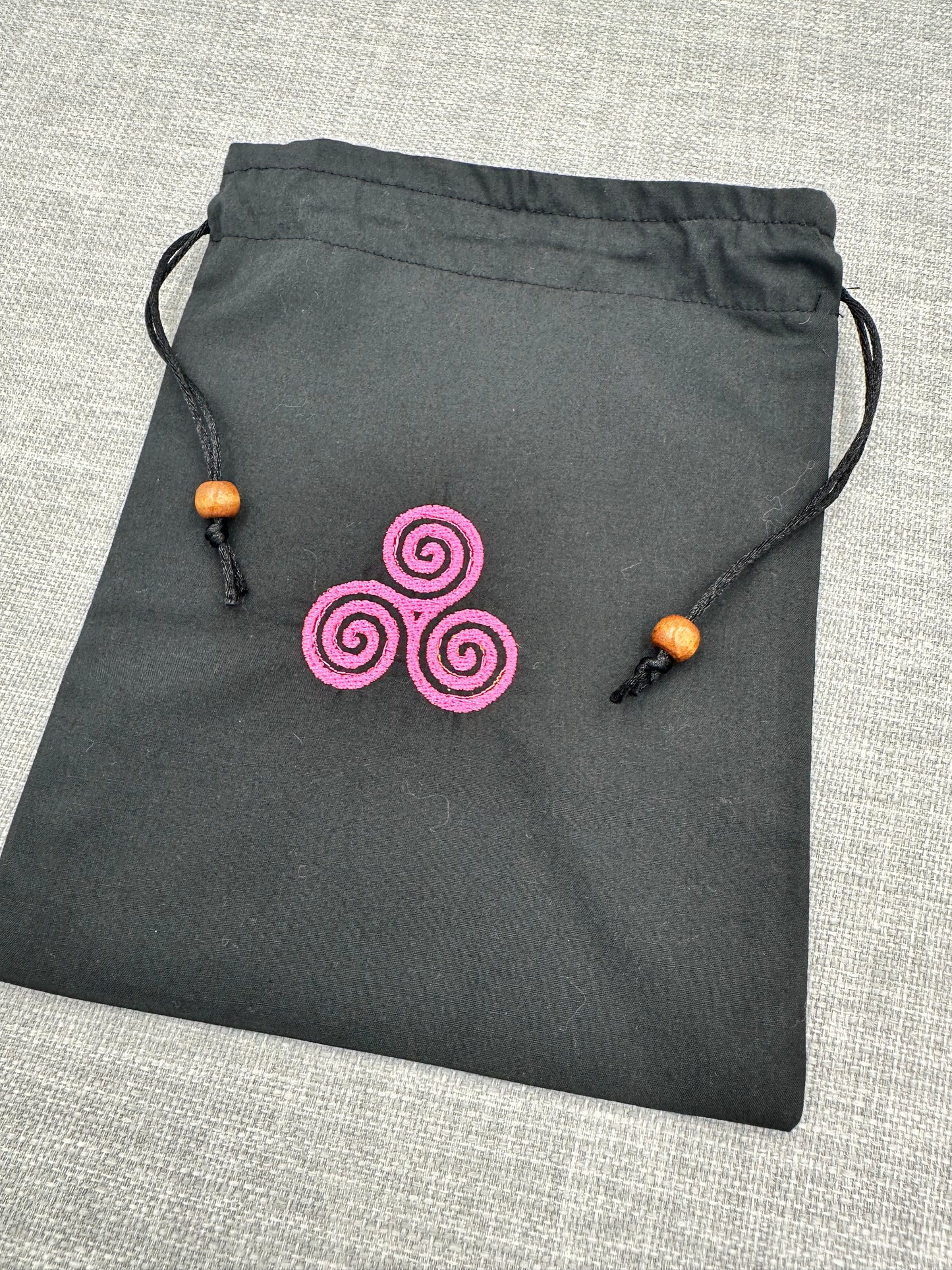 Celtic Triskele Drawstring Bag / Pouch