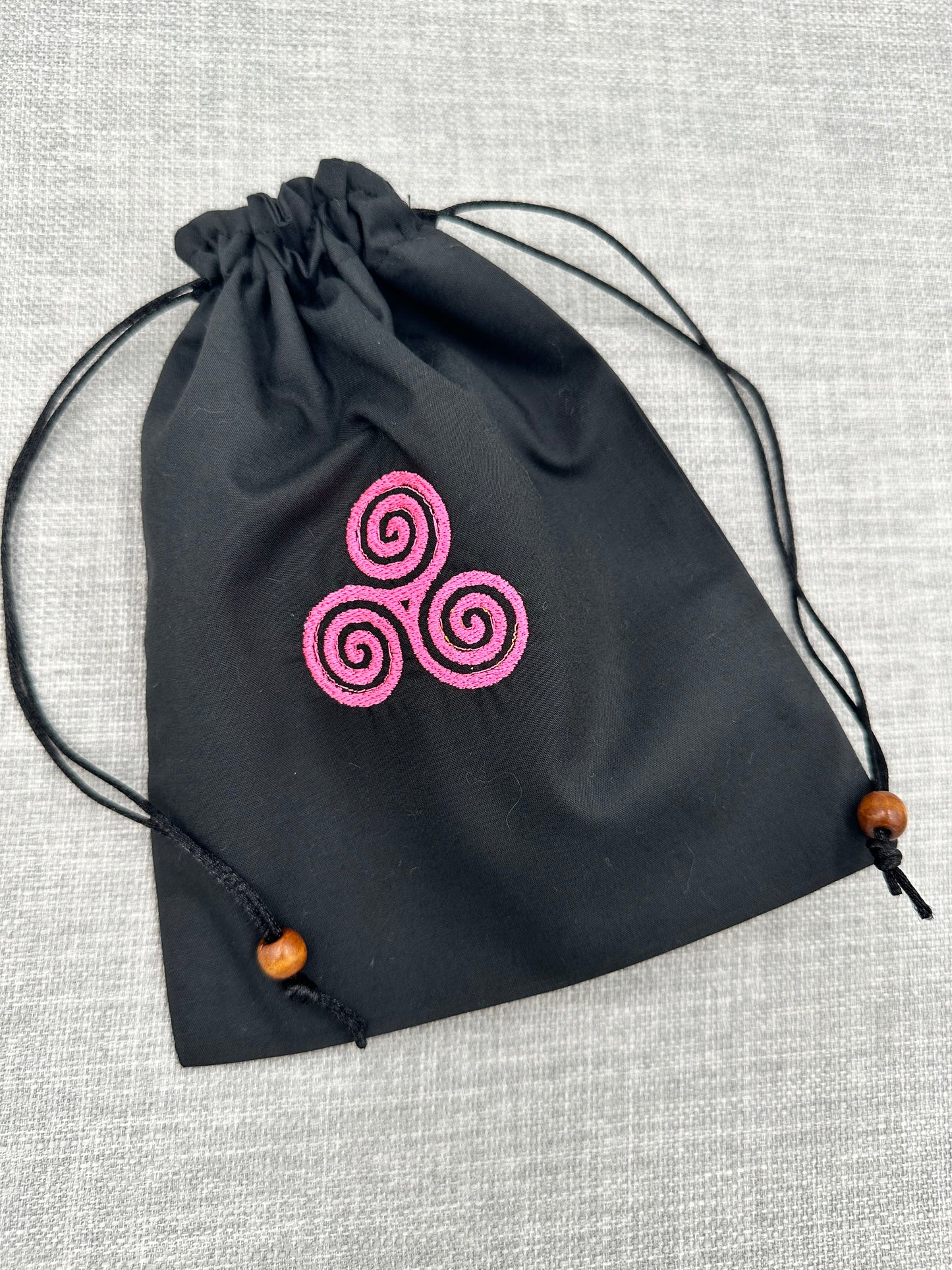 Celtic Triskele Drawstring Bag / Pouch