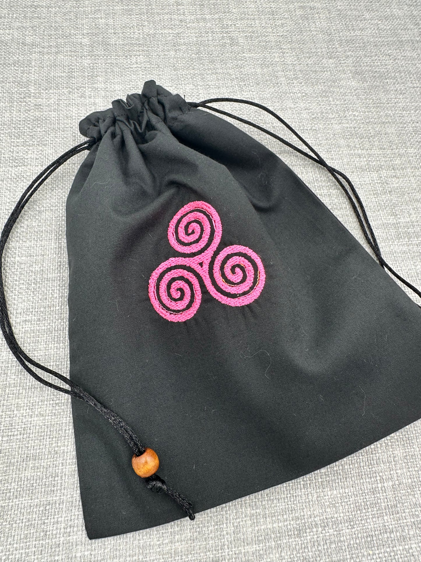 Celtic Triskele Drawstring Bag / Pouch