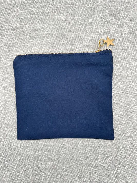 Navy and Constellation 'Starry Night' Zip Pouch