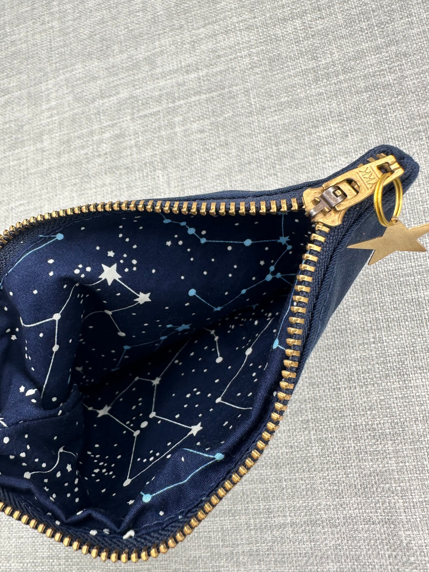 Navy and Constellation 'Starry Night' Zip Pouch