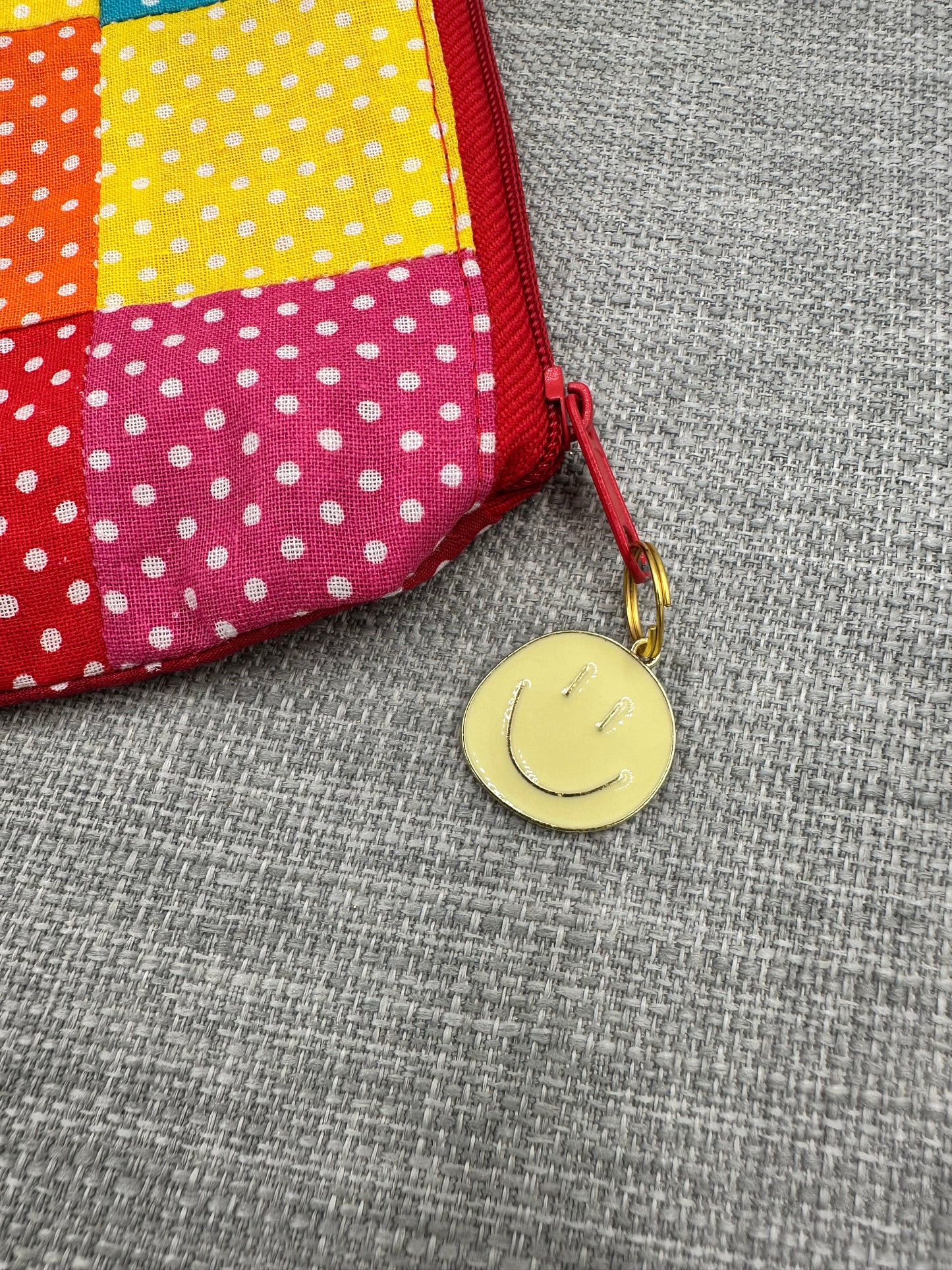 Colourful Polka-Dot Patchwork Ziped Pouch