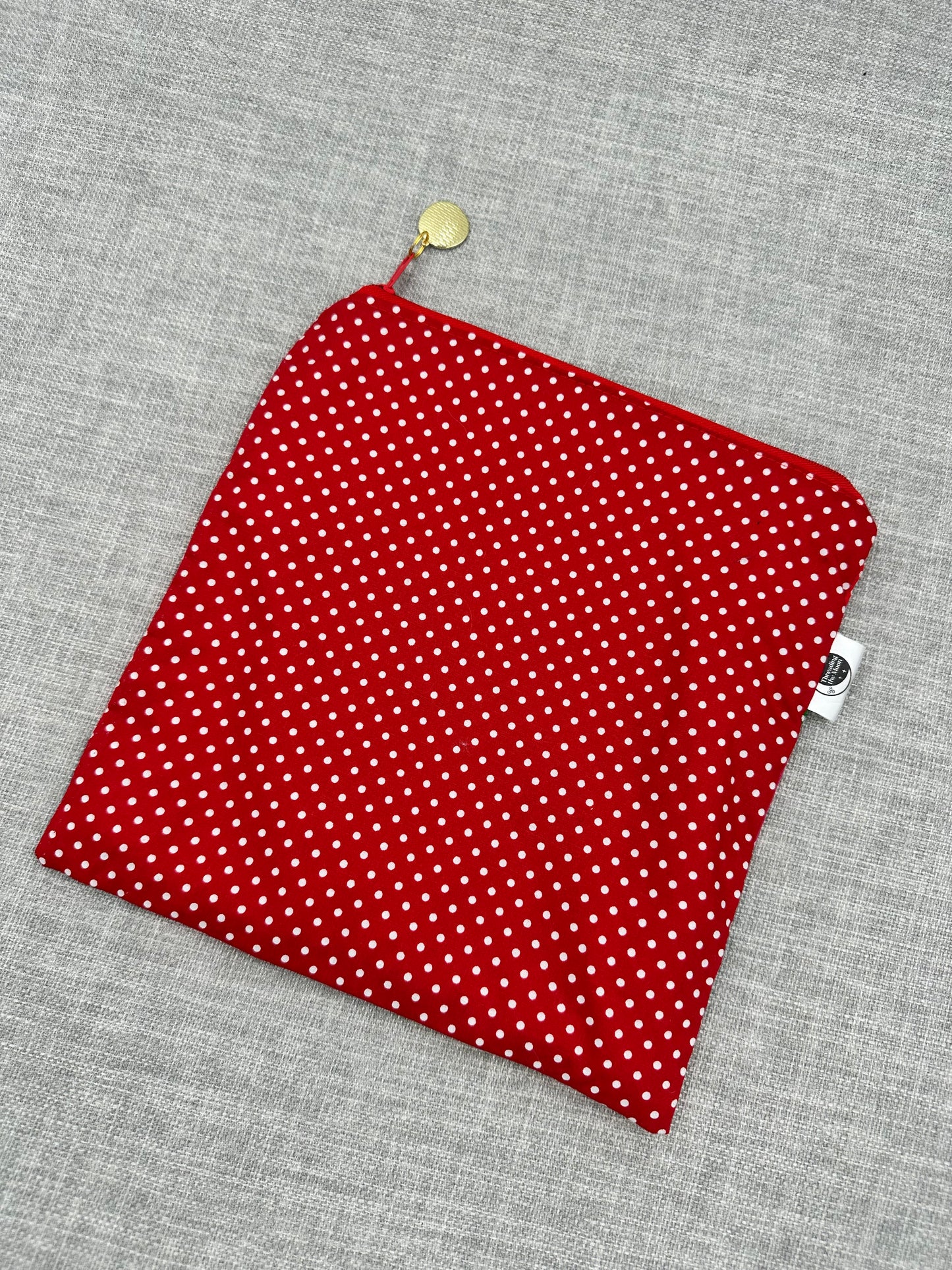 Colourful Polka-Dot Patchwork Ziped Pouch