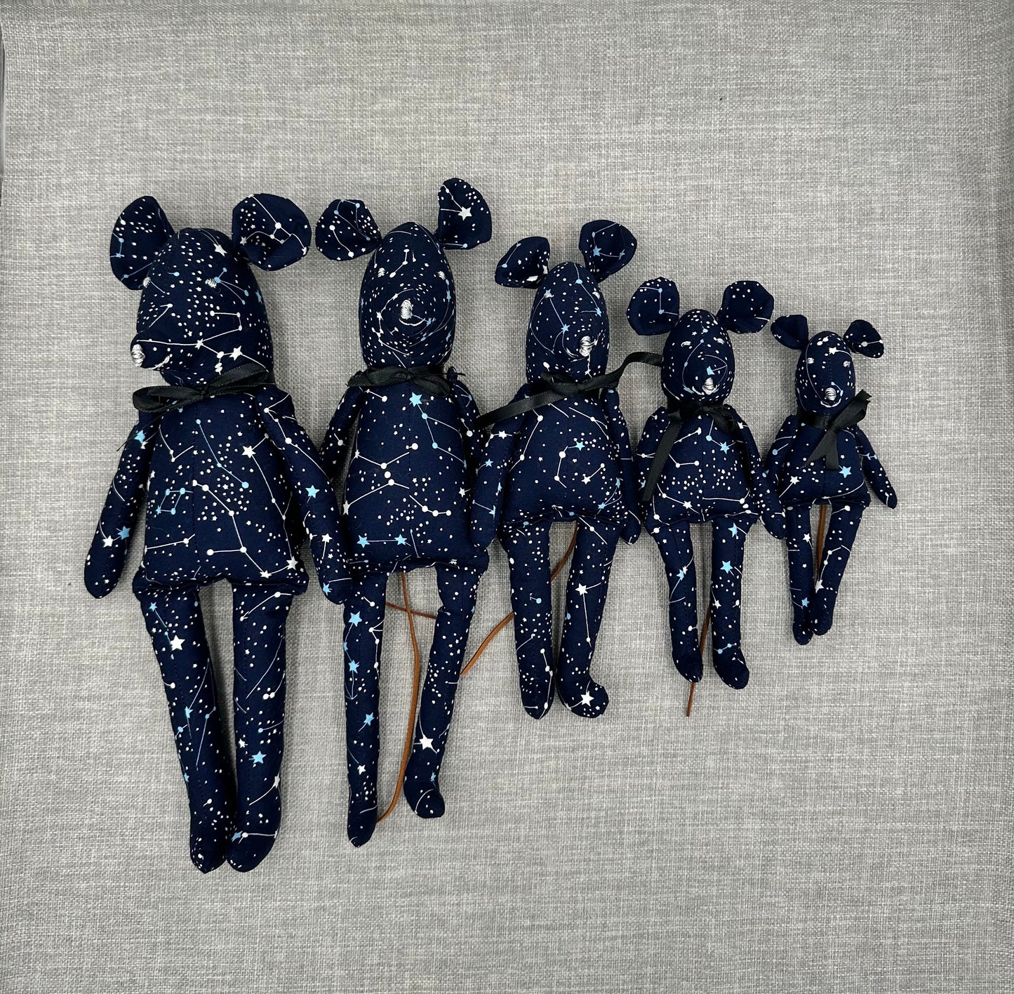 Starry Constellation Mouse – Handmade Celestial Art Doll