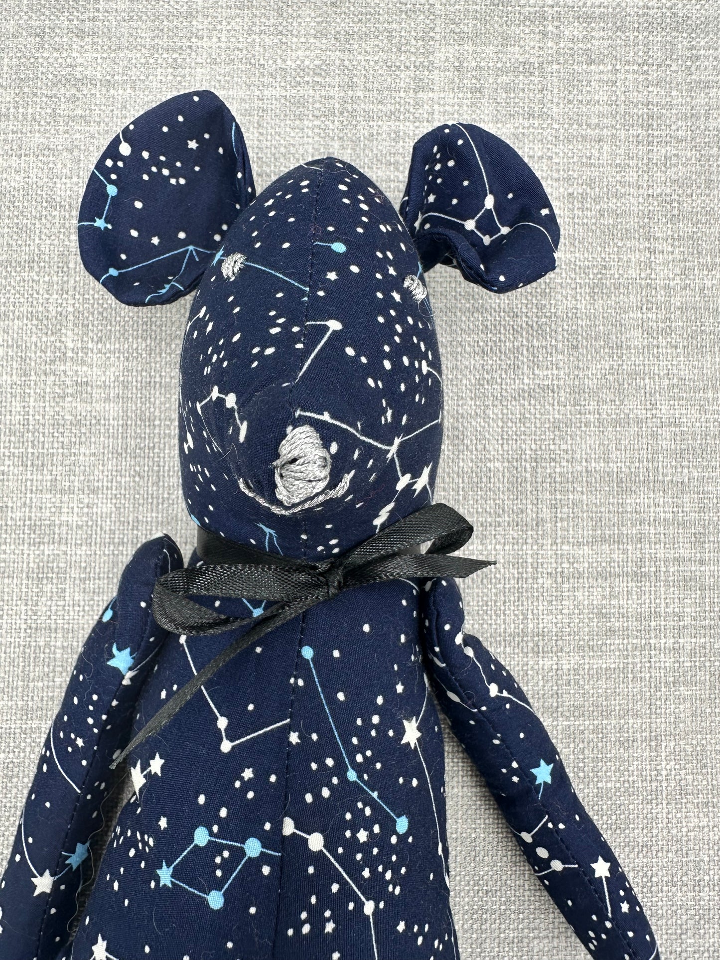 Starry Constellation Mouse – Handmade Celestial Art Doll