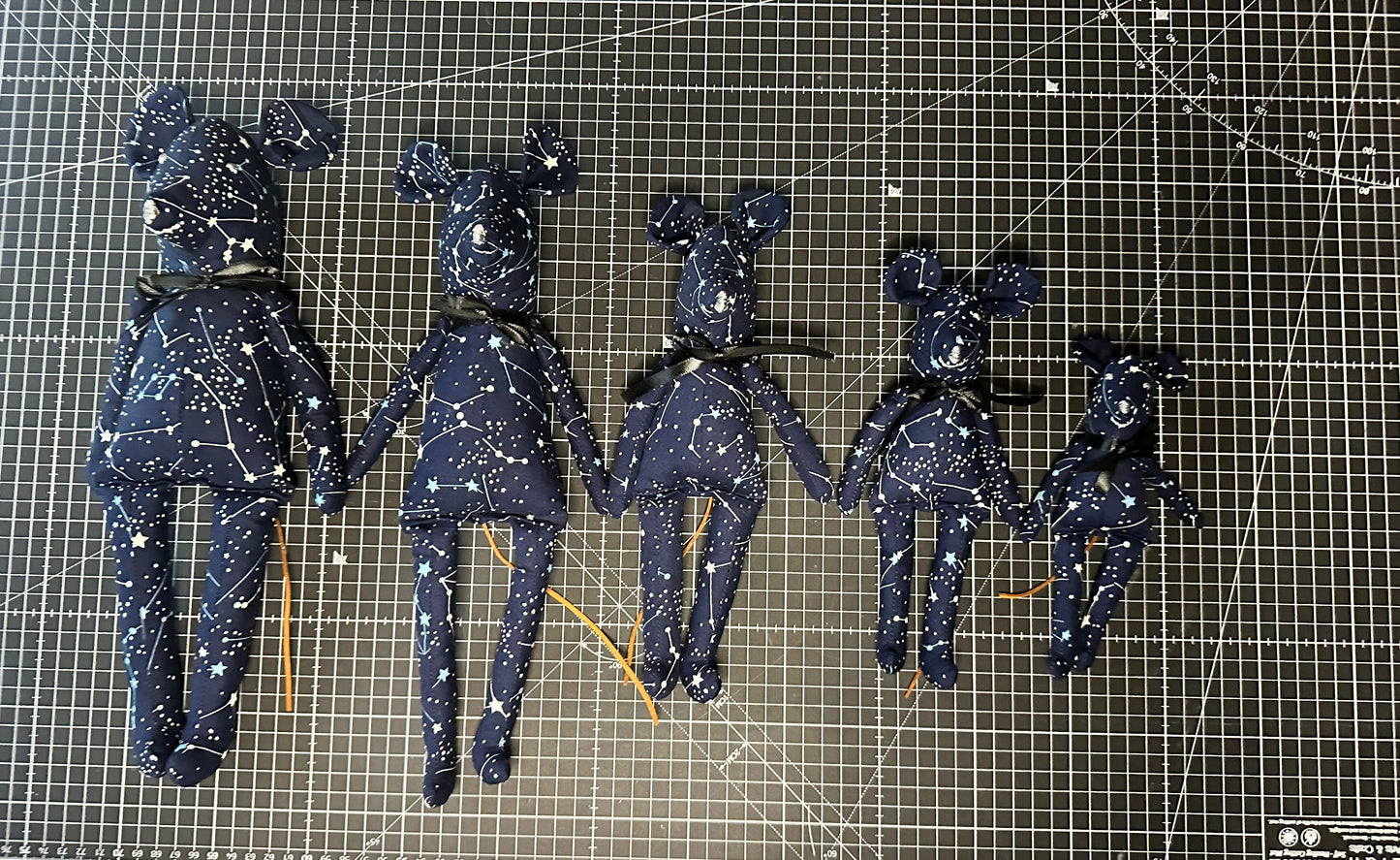 Starry Constellation Mouse – Handmade Celestial Art Doll
