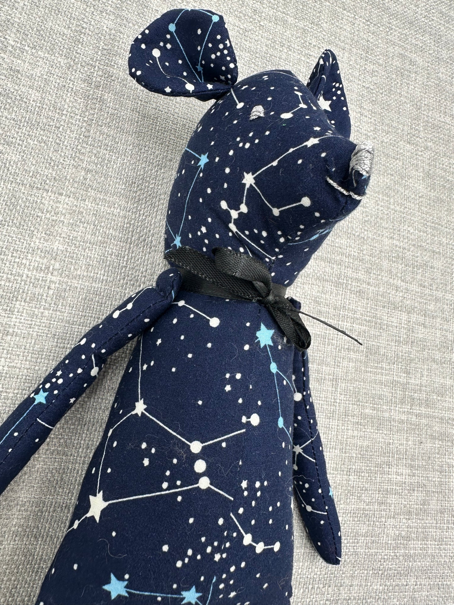 Starry Constellation Mouse – Handmade Celestial Art Doll