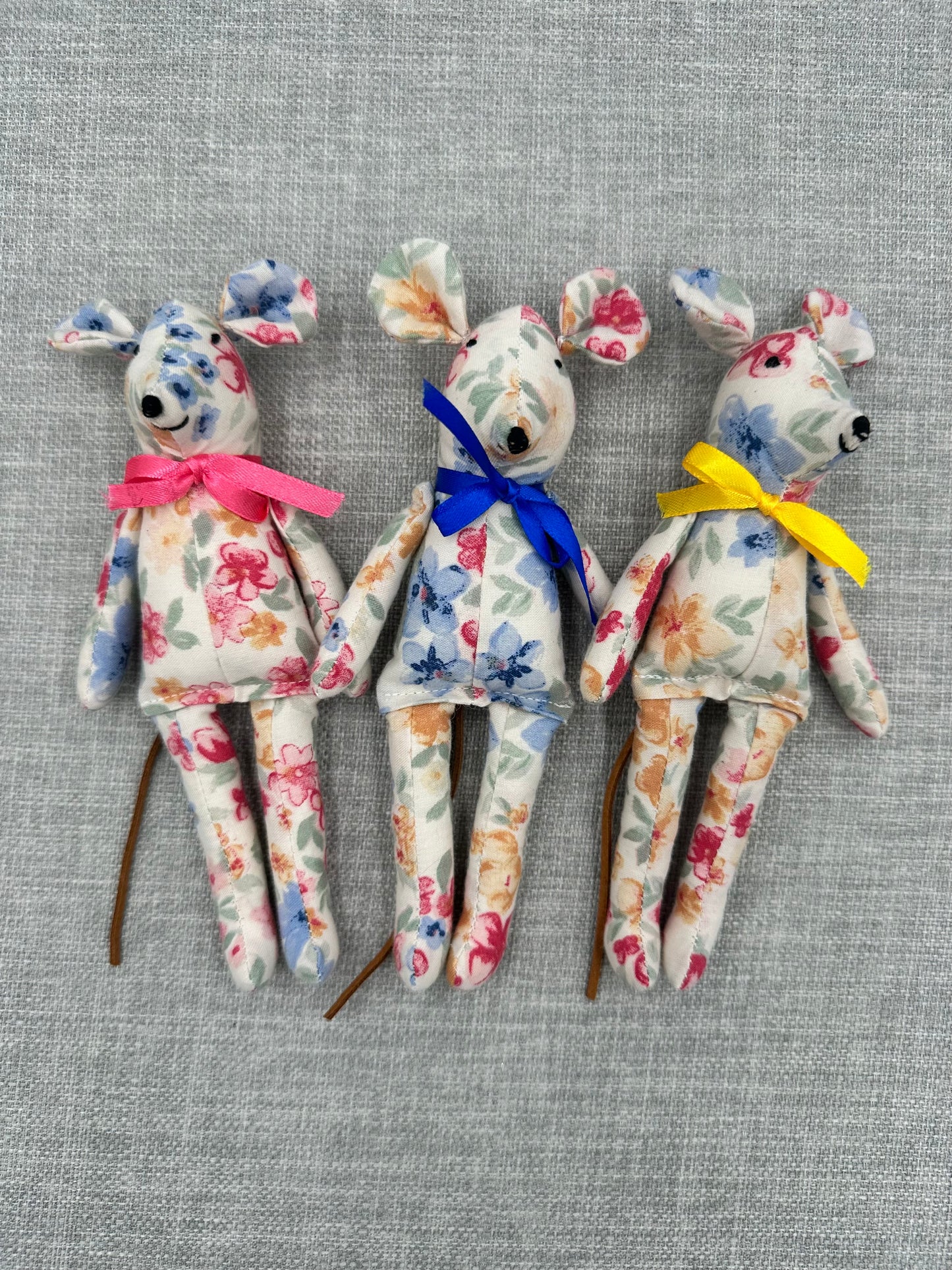Country Cottage Mouse – Handmade Vintage Fabric Art Doll