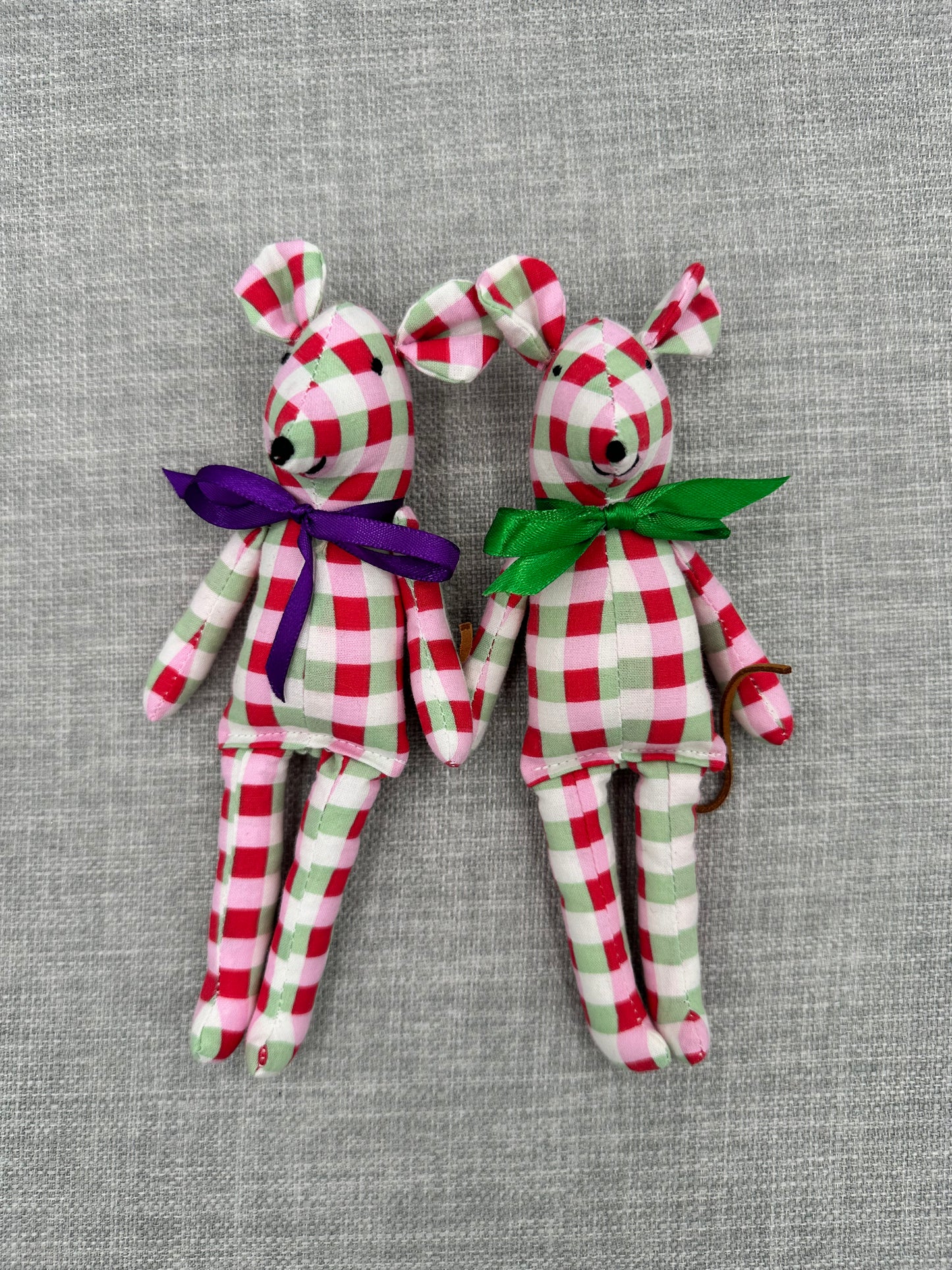 Country Cottage Mouse – Handmade Vintage Fabric Art Doll