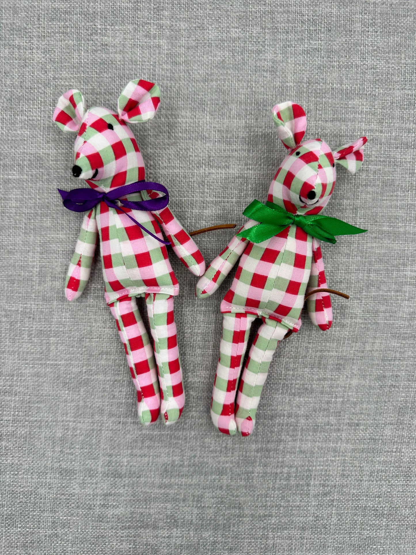 Country Cottage Mouse – Handmade Vintage Fabric Art Doll