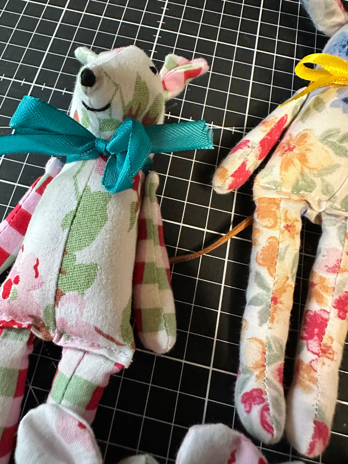 Country Cottage Mouse – Handmade Vintage Fabric Art Doll