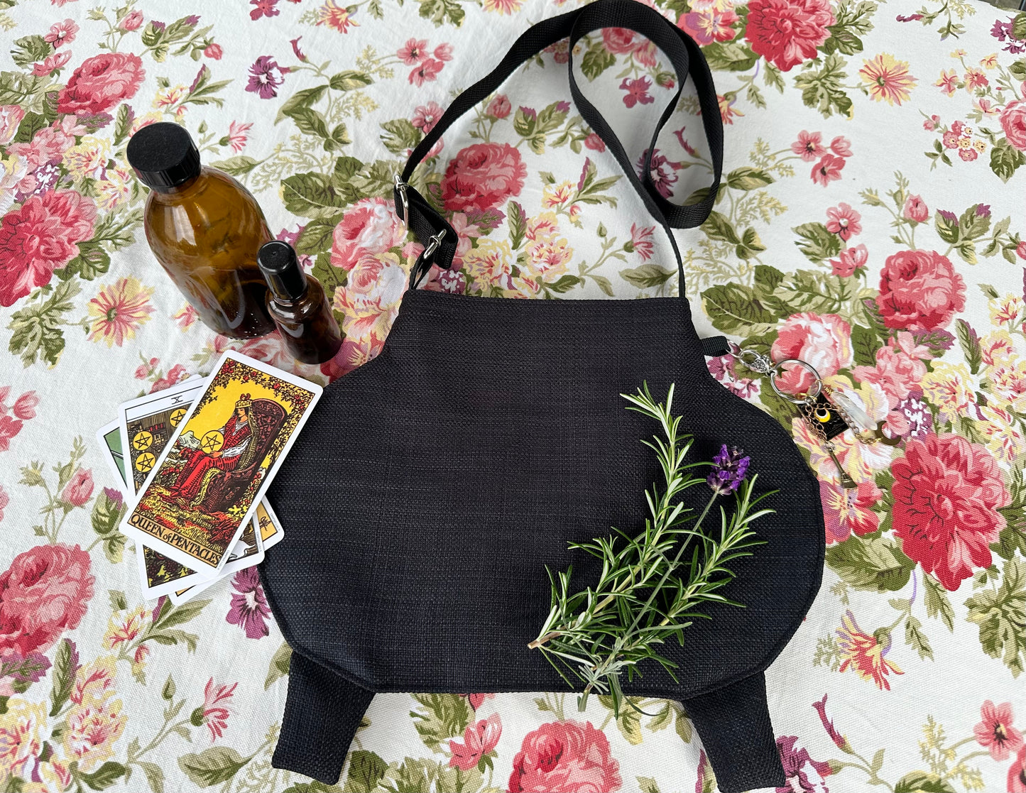 Small Black Cauldron Bag / Crossbody Purse